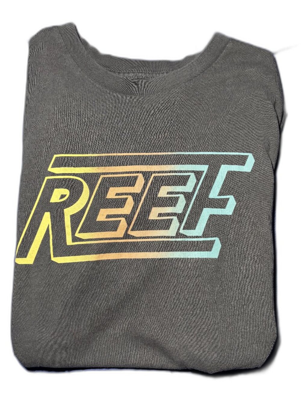 Reef charcoal gradient logo tee men's S
